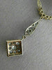 ANTIQUE LARGE 2.30CT DIAMOND & AAA SAPPHIRE 14KT TWO TONE GOLD NECKLACE #26434