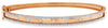 .55CT DIAMOND 14KT ROSE GOLD 3D ROUND ETOILE SEMI ETERNITY CUFF BANGLE BRACELET