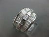 ESTATE LARGE 2.81CT DIAMOND 18KT WHITE GOLD 3D BAGUETTE CLASSIC ANNIVERSARY RING