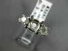 ESTATE .98CT DIAMOND 14KT WHITE GOLD 3D ROUND SEMI MOUNT ENGAGEMENT RING #21433
