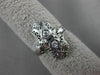 ANTIQUE WIDE & LONG .06CT DIAMOND 14KT WHITE GOLD FILIGREE ART DECO RING #19669