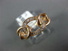 ESTATE .15CT DIAMOND 18KT ROSE GOLD 3D OVAL CLASSIC LINK FUN RING