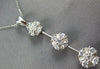 1.06CT DIAMOND 14KT WHITE GOLD FLOWER PAST PRESENT FUTURE JOURNEY LOVE PENDANT