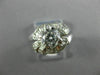 ANTIQUE WIDE 1.59CT DIAMOND PLATINUM 3D ROUND & BAGUETTE ENGAGEMENT RING #26657