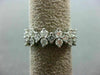 WIDE 2.73CT DIAMOND 14KT WHITE GOLD 3D 3 ROW ETERNITY WEDDING ANNIVERSARY RING