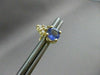 ESTATE 1.15CT DIAMOND & AAA ROUND TANZANITE 14KT YELLOW GOLD EARING 9mm #20316