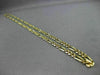 ESTATE LONG & WIDE 14KT YELLOW GOLD ITALIAN FIGARO MENS CHAIN NECKLACE #22065
