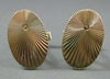 ESTATE EXTRA LARGE 14KT YELLOW GOLD OVAL SUNBURST CUFF LINKS #19858
