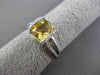 ESTATE 2.17CT DIAMOND & EXTRA FACET YELLOW TOPAZ 14KT WHITE GOLD 3D TENTION RING