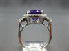 4.35CT DIAMOND & AAA AMETHYST 14KT WHITE GOLD 3D OVAL & ROUND LOVE KNOT FUN RING