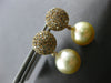 LARGE 2.21CT MOCHA DIAMOND & AAA GOLDEN SOUTH SEA PEARL 18KT ROSE GOLD EARRINGS