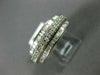 ESTATE 1.26CT DIAMOND 18K WHITE GOLD 3D THREE ROW SEMI ETERNITY ANNIVERSARY RING