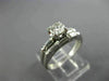 ANTIQUE .74CT ROUND & BAGUETTE DIAMOND 18KT GOLD ENGAGEMENT WEDDING RING #21860