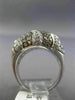ESTATE LARGE 3.50CT WHITE & CHOCOLATE FANCY DIAMOND 14K WHITE GOLD 3D FLAME RING