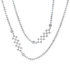 EXTRA LARGE & LONG 16.98CT DIAMOND 18KT WHITE GOLD 3D ROUND & BAGUETTE NECKLACE