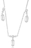 .33CT DIAMOND 14KT WHITE GOLD ROUND HEXAGON CHANDELIER BY THE YARD FUN NECKLACE