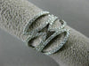 ESTATE WIDE .70CT DIAMOND 18K WHITE GOLD 3D HANDCRAFTED MULTI OPEN LEAF FUN RING