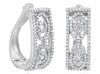 .56CT DIAMOND 14K WHITE GOLD 3D ROUND RECTANGULAR LEVERBACK FUN HANGING EARRINGS