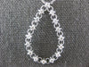 ESTATE .48CT DIAMOND 14KT WHITE GOLD FILIGREE OPEN TEAR DROP LOVE FUN PENDANT