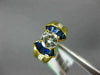 ESTATE 1.85CT DIAMOND & AAA SAPPHIRE 18KT YELLOW GOLD 3D CHANNEL ENGAGEMENT RING
