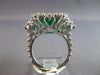 EXTRA LARGE 9.51CT DIAMOND & AAA EMERALD 18KT 2 TONE GOLD FILIGREE COCKTAIL RING