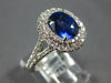 WIDE 2.66CT DIAMOND & AAA SAPPHIRE 18KT WHITE GOLD OVAL FILIGREE ENGAGEMENT RING