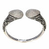 EXTRA LARGE 14.49CT WHITE & BLACK DIAMOND 18KT WHITE GOLD SNAKE BANGLE BRACELET