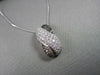 ESTATE 1.50CT WHITE & BLACK DIAMOND 14K WHITE GOLD X PAVE INFINITY PENDANT CHAIN