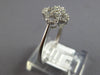 ESTATE SMALL .16CT DIAMOND 14K WHITE GOLD 3D FLOWER CLUSTER FRIENDSHIP LOVE RING
