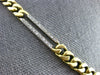 ESTATE LONG 1.30CT DIAMOND 18KT TWO TONE GOLD 3D SOLID CUBAN LINK MEN'S NECKLACE