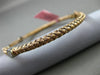 ESTATE .26CT DIAMOND 14KT WHITE & ROSE GOLD PAST PRESENT FUTURE BANGLE BRACELET