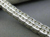 ESTATE WIDE 4.80CT DIAMOND 14KT WHITE GOLD 3D TWO ROW CHANNEL TENNIS BRACELET