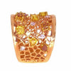 2.71CT PINK & FANCY YELLOW DIAMOND 18KT YELLOW & ROSE GOLD MULTI SHAPE WEB RING