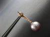 LARGE .76CT DIAMOND & AAA PINK SOUTH SEA PEARL 14K ROSE GOLD 3D JOURNEY EARRINGS