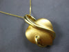 ESTATE LARGE 18KT YELLOW GOLD MATTE & SHINY ITALIAN HEART SHAPE PENDANT #28063