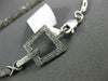 ESTATE .66CT DIAMOND 14K WHITE GOLD SQUARE MILGRAIN TOGGLE LOVE BRACELET #22450