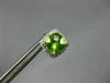 ESTATE 2.29CT DIAMOND & AAA PERIDOT 14KT WHITE GOLD 3D SQUARE HALO STUD EARRINGS
