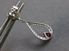 .62CT DIAMOND & AAA RUBY 14KT WHITE GOLD CLASSIC TEAR DROP HANGING FUN EARRINGS