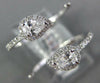 WIDE .56CT DIAMOND 18K WHITE GOLD ROUND & PEAR SHAPE CRISS CROSS LEAF SNAKE RING