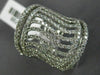 ESTATE LARGE 1.60CT ROUND DIAMOND 18KT WHITE GOLD MULTI ROW MULTI WAVE FUN RING