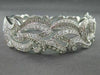 ANTIQUE WIDE 5.48CT DIAMOND 18KT WHITE GOLD BANGLE BRACELET F VS/VVS  #G00114