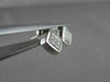 ANTIQUE .30CT ROUND DIAMOND 14KT WHITE GOLD CLASSIC PAVE SQUARE STUD EARRINGS