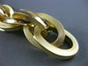 ESTATE LARGE AND LONG 18K YELLOW GOLD 3D OVAL INTERTWINING LINK BRACELET #26106