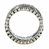 LARGE 1.17CT DIAMOND 18KT WHITE GOLD MULTI BAND FILIGREE ETERNITY STACKABLE RING
