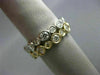 WIDE 2.16CT DIAMOND 14KT WHITE & YELLOW GOLD BEZEL DOUBLE STACKABLE WEDDING RING