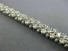 ESTATE WIDE 4.34CT DIAMOND 14KT WHITE GOLD 3D MULTI ROW CLASSIC TENNIS BRACELET