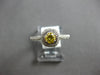 .53CT WHITE & FANCY YELLOW DIAMOND 18KT WHITE GOLD 3D FILIGREE ENGAGEMENT RING