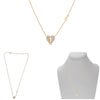 ESTATE .14CT DIAMOND 14KT ROSE GOLD KEY TO YOUR HEART ADJUSTABLE LOVE NECKLACE