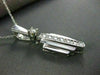 ESTATE LONG .39CT DIAMOND 14KT WHITE GOLD HANGING PYRAMID PENDANT #1706