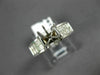 WIDE .96CT DIAMOND 14KT WHITE GOLD 3D PRINCESS SEMI MOUNT ENGAGEMENT RING #18891